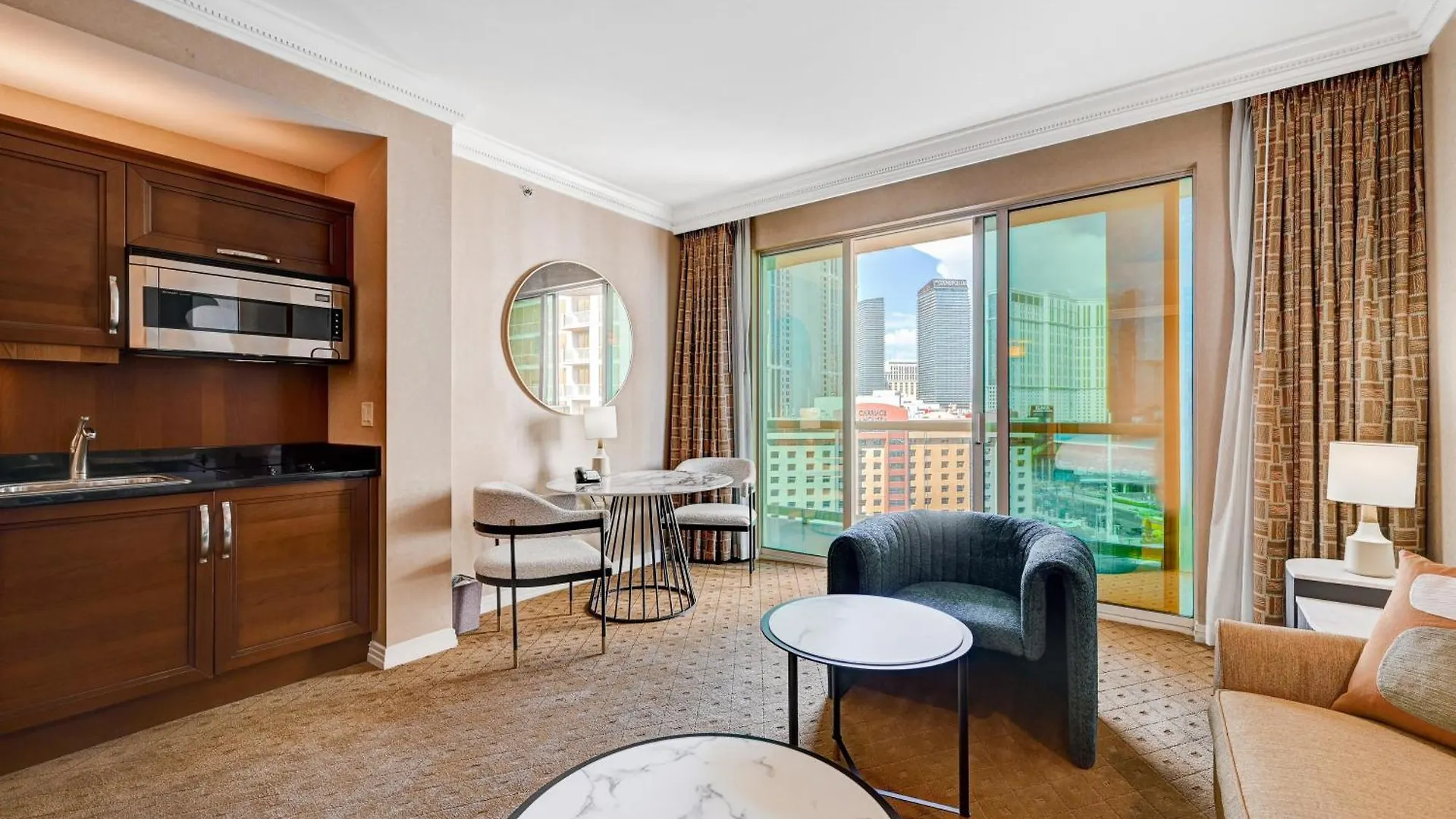 Aparthotel Amethyst Suite II Balcony Strip View Mgm Signature Las Vegas